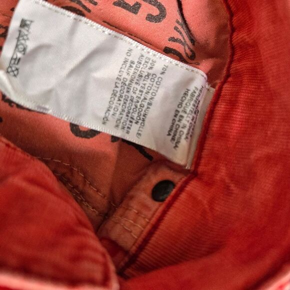 True Religion Muted Red Ricky.Relaxed Straight  Thin.Corduroy Jeans Plus Size - Picture 8 of 8